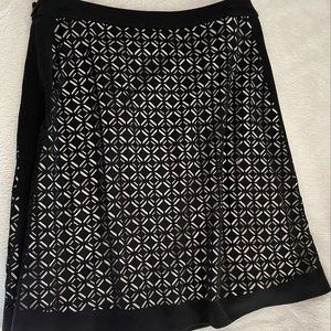 WHBM Black Cut Out Skirt